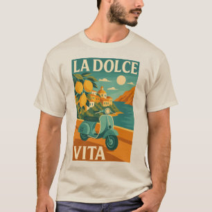 La Dolce Vita – Retro Italienische Küstenreise T-Shirt