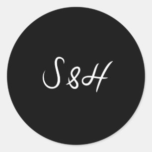 La Dolce Vita Schwarz-weiß Boho Retro Wedding Runder Aufkleber