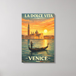 La Dolce Vita Venice Vintage Travel  Leinwanddruck