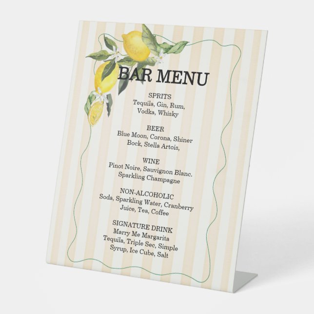 La Dolce Vita Wedding Pedestal Sign Sockelschild (Vorderseite)