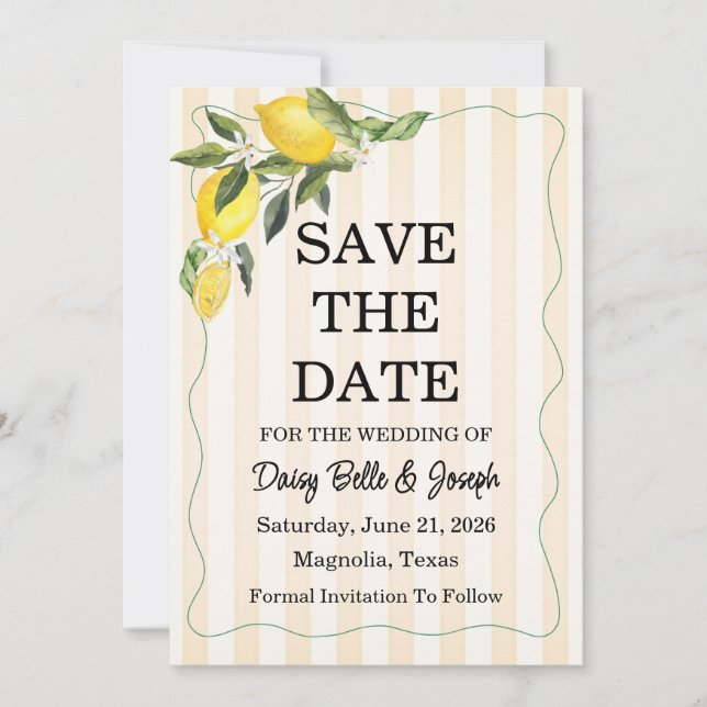 La Dolce Vita Wedding Save The Date (Vorderseite)