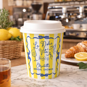 La Dolce Vita Whimsical Italienische Hochzeitsdusc Pappbecher