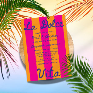 La Dolce Vita Whimsy Italienischer Sonnenuntergang Einladung