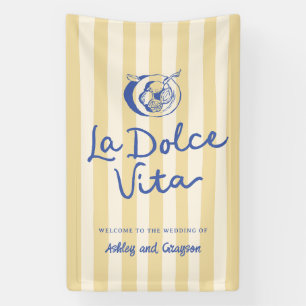 La Dolce Vita Zitronen Italienisches Hochzeitsschi Banner