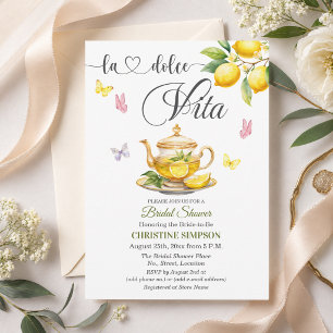 La Dolce Vita Zitronenteekanne Brautparty Einladung