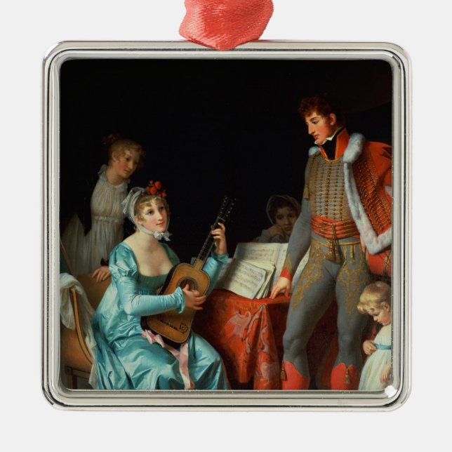 La Duchesse Abrantes und le General Junot Silbernes Ornament (Vorne)