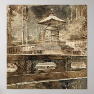 La Farge - Das Grab von Ieyasu Tokugawa Poster