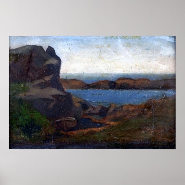 La Farge - Old Boathouse Beach Newport Poster (Vorne)