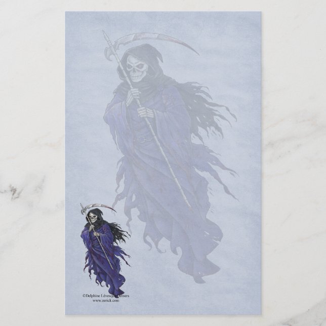 La Faucheuse gotisches Briefpapier (Vorderseite)