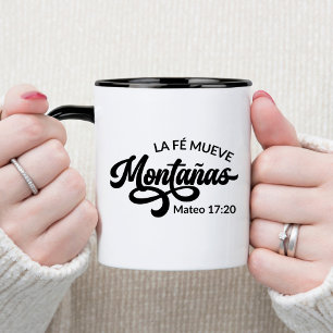 La Fé Mueve Montañas Spanische Tasse für Christlic