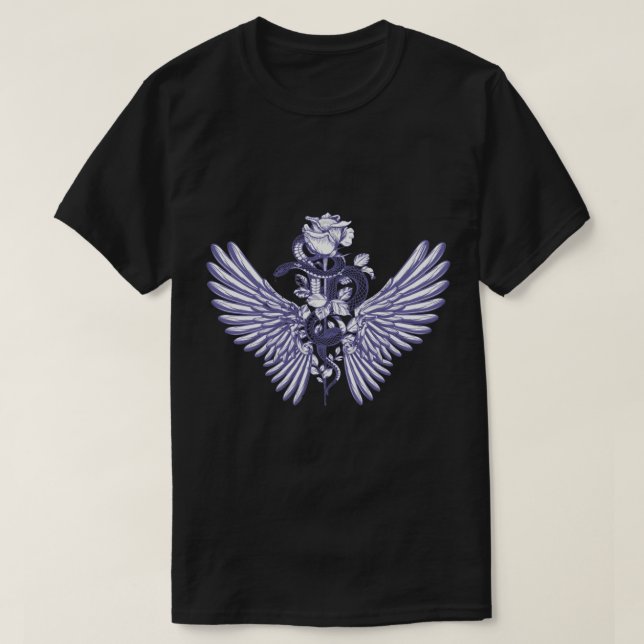 La Femme Beth Dutton Shirt Schlange und Rose Dunkl (Design vorne)