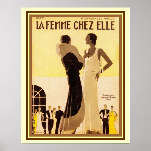 La Femme Chez Elle Französischer Deko Cover 16x20 (Vorne)