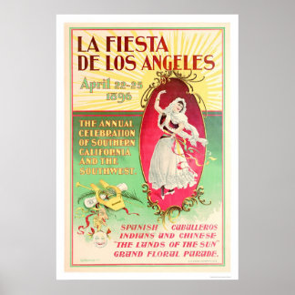 La Fiesta de Los Angeles 1896 Poster