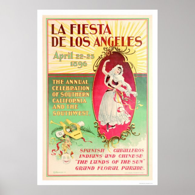 La Fiesta de Los Angeles 1896 Poster (Vorne)
