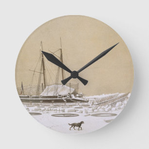 La Fleche in Kil-Bouroun von Eis überfallen, von ' Runde Wanduhr