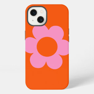 La Fleur 01 Retro Floral Orange Pink Preppy Blume iPhone 13 Hülle