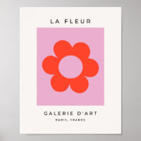 La Fleur 02 Blume Print Pink Retro Preppy Floral