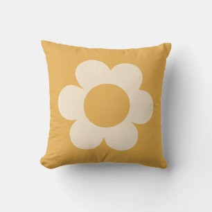 La Fleur 07 Retro-Blumen Gelbe Blume Kissen