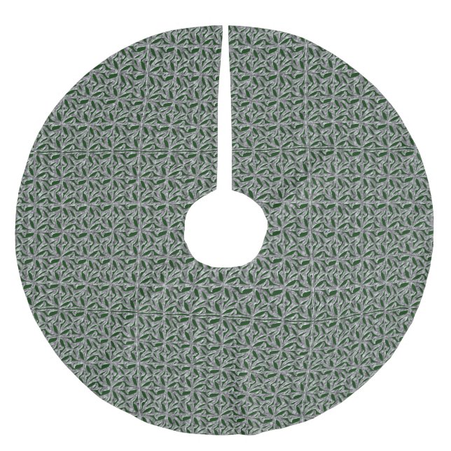 La Fleur Silber Polyester Weihnachtsbaumdecke (Vorderseite)