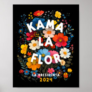 La Flor 2024 Kamala Walz 2024 Präsident Kamala-har Poster