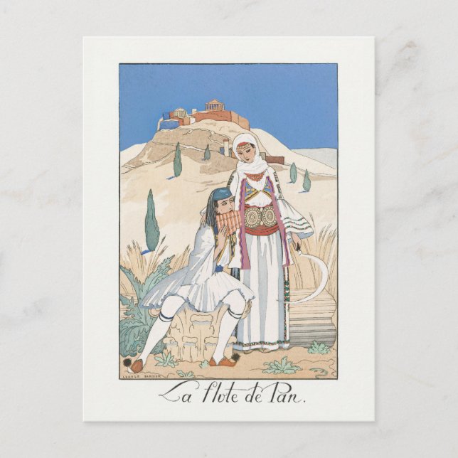 La flute de Pan von George Barbier (1923) Postkarte (Vorderseite)