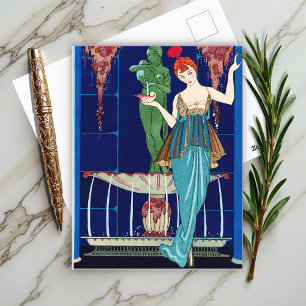 La Fontaine de coquillages, George Barbier Postkarte