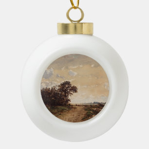 La Forêt de Fontainebleau Aux Environs de Barbizon Keramik Kugel-Ornament