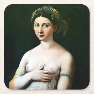 La Fornarina, Raphael Rechteckiger Pappuntersetzer