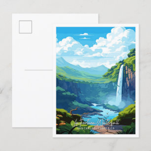 La Fortuna Wasserfall San Carlos Costa Rica Postkarte