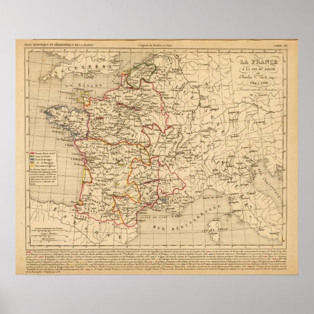 La France 1364 a 1380 Poster (Vorne)