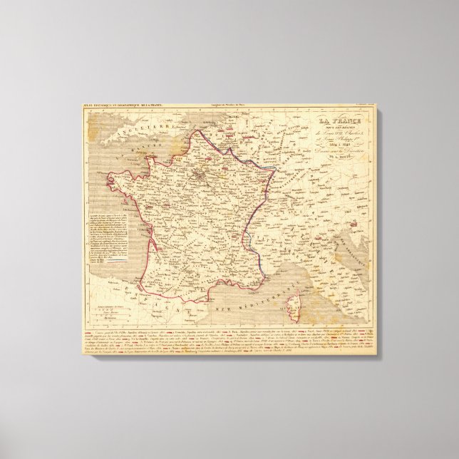 La France 1814 a 1840 Leinwanddruck (Vorderseite)