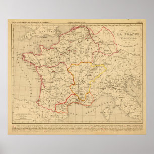 La France a la mort de Clovis en 510 Poster