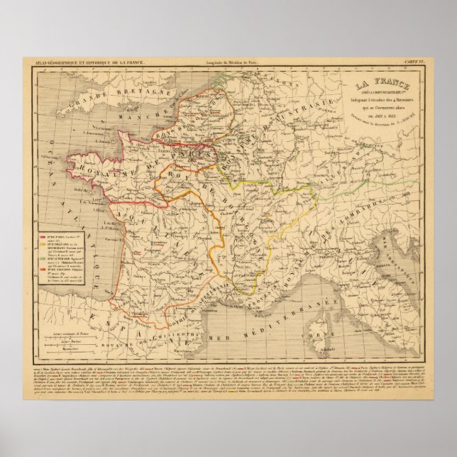 La France apres la mort de Clothaire 1er Poster (Vorne)