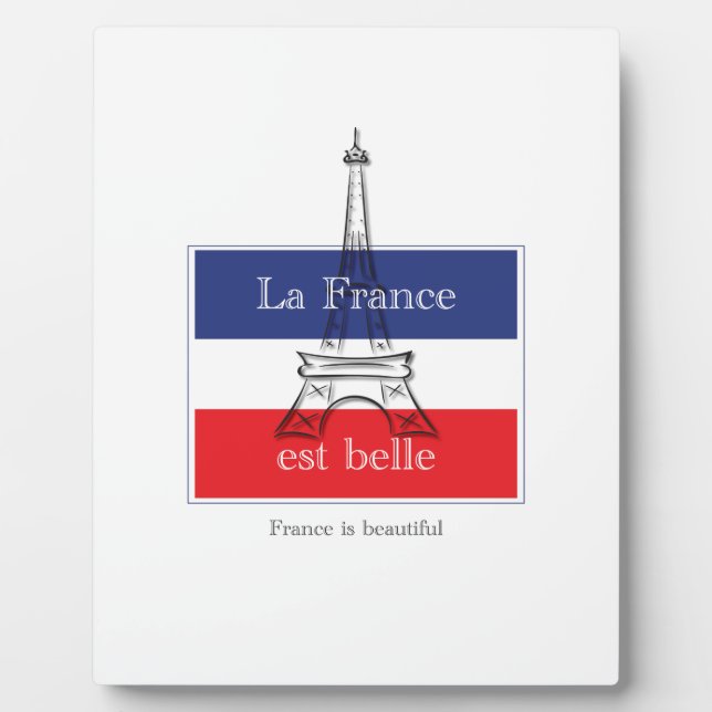 La France est Belle Fotoplatte (Vorderseite)