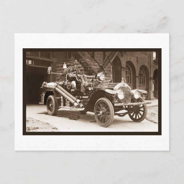 La France Fire Truck 1924 Postkarte (Vorderseite)