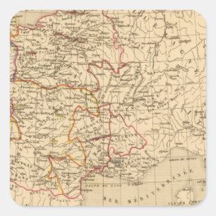 La Frankreich 1364 1380 Quadratischer Aufkleber