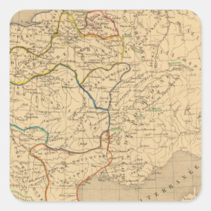 La Frankreich 843 987 Quadratischer Aufkleber