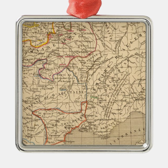 La Frankreich 996 1108 Silbernes Ornament (Vorne)