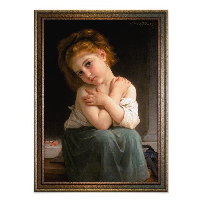 La Frileuse von William-Adolphe Bouguereau Fotodruck (Vorne)