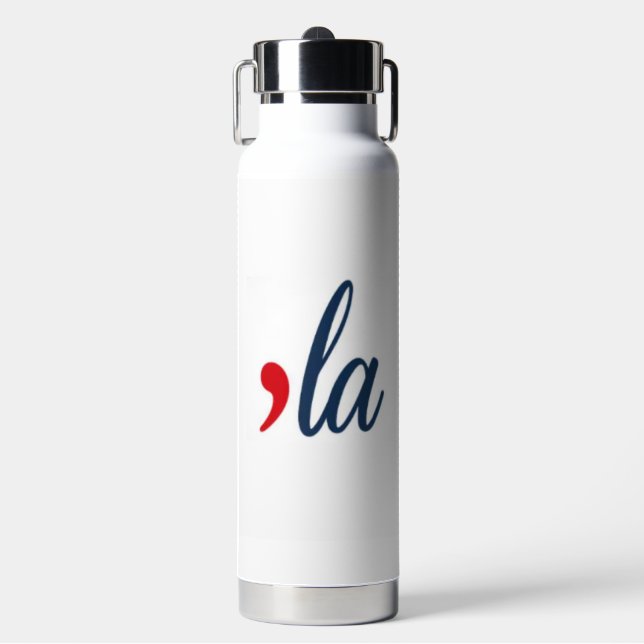 "LA für Kamala Harris. Weiß Trinkflasche (Vorderseite)