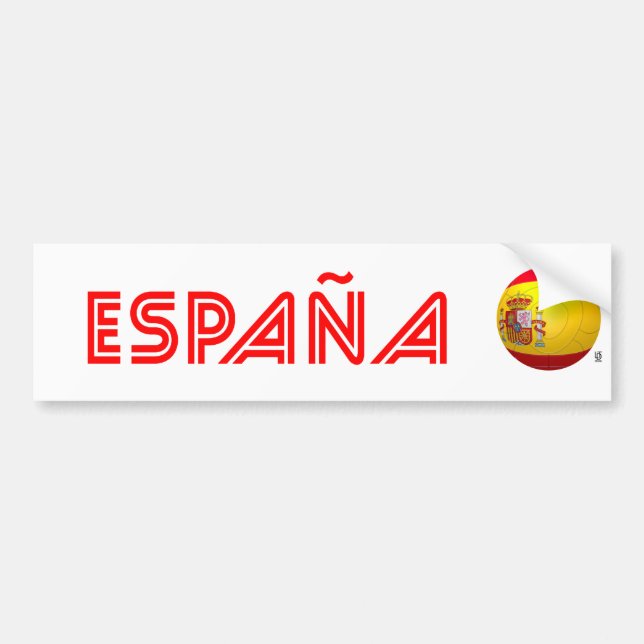 La Furia Roja - Spanien-Fußball Autoaufkleber (Vorne)
