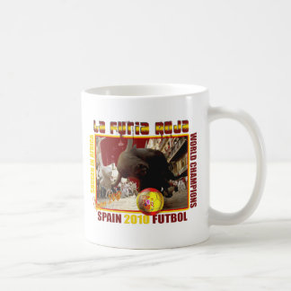 La Furia Roja Spanisch-Stier-Fußball Futbol Tasse