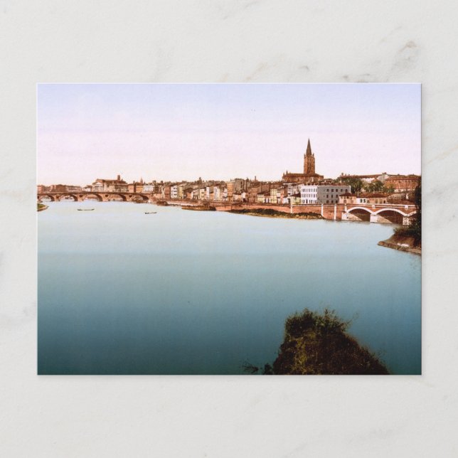La Garonne Toulouse Frankreich Postkarte (Vorderseite)