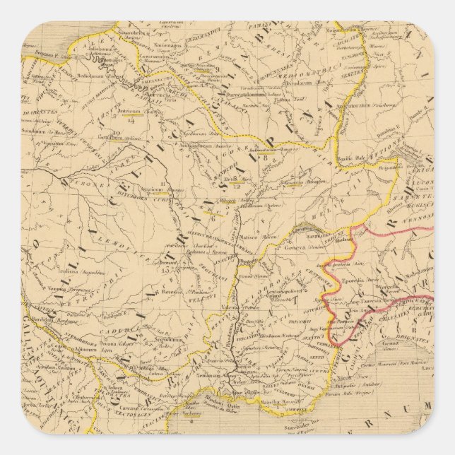 La Gaule Quadratischer Aufkleber (Vorderseite)