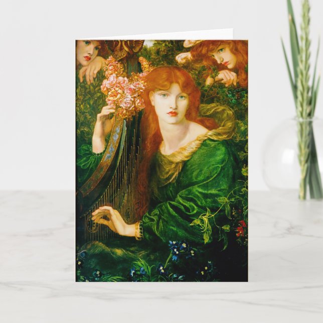 La Ghirlandata Cards von Dante Gabriel Rossetti Karte (Vorderseite)