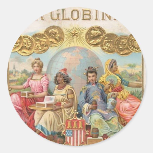 La Globina Cigar Label Runder Aufkleber (Vorderseite)