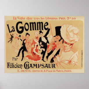 La Gomme by Champsaur Vintage Belle Epoque und Jul Poster