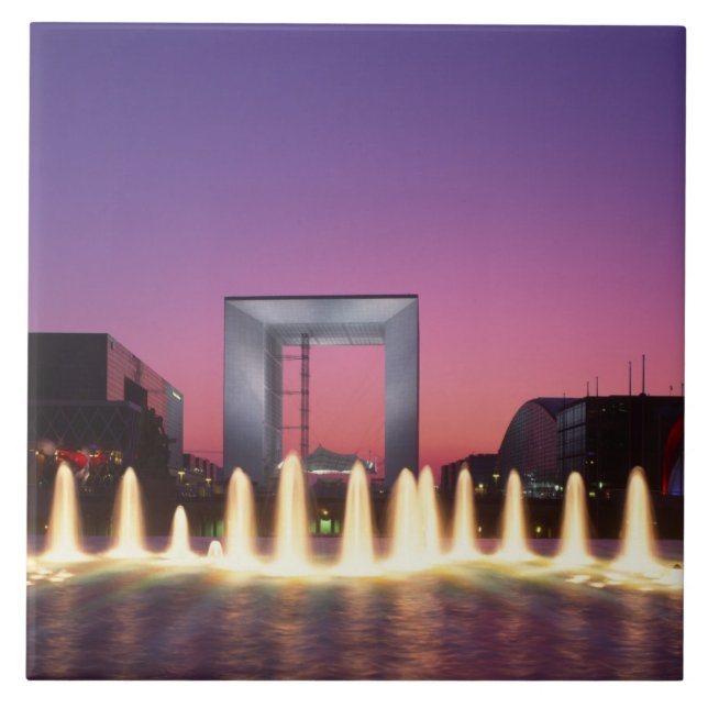 La Grande Arche, La Defense, Paris, Frankreich Fliese (Vorderseite)