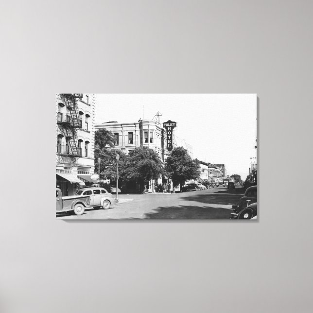 La Grande, Oregon Main Street View Foto Leinwanddruck (Vorderseite)