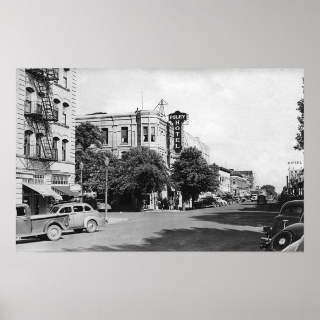 La Grande, Oregon Main Street View Foto Poster (Vorne)